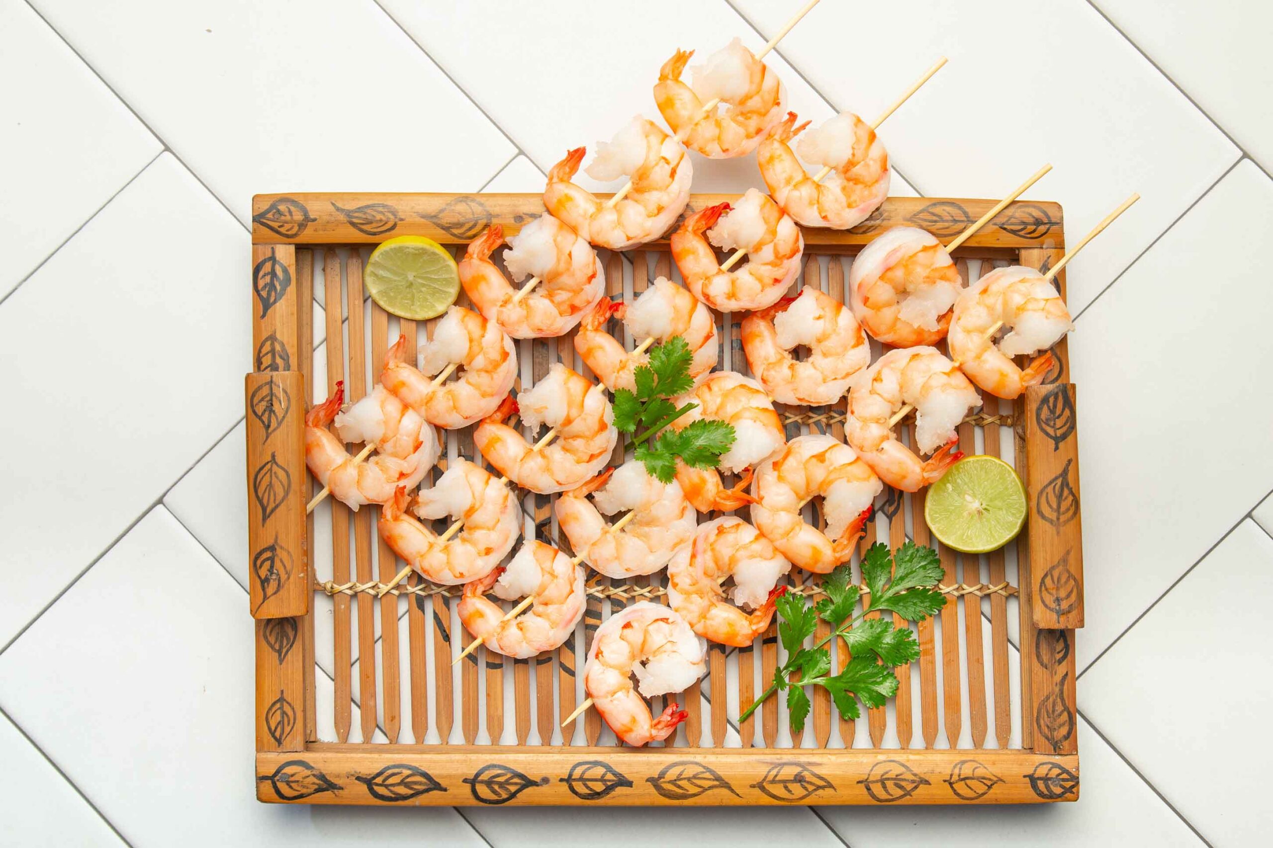 COOKED P D VANAMEI Skewer